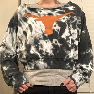University of Texas Pink crop top sweater